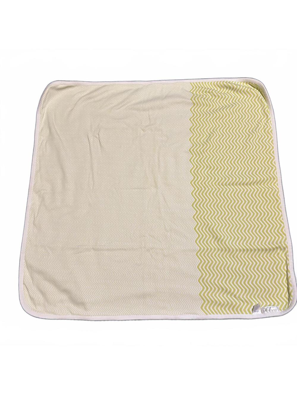 Hanna Andersson Organic Cotton Green Chevron Baby Blanket Serena & Lily 31x28